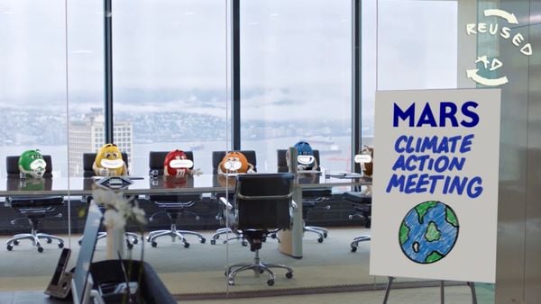 Mars recycles an old M&Ms ad to promote net-zero progress