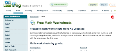 K5 Learning math worksheets Math worksheets