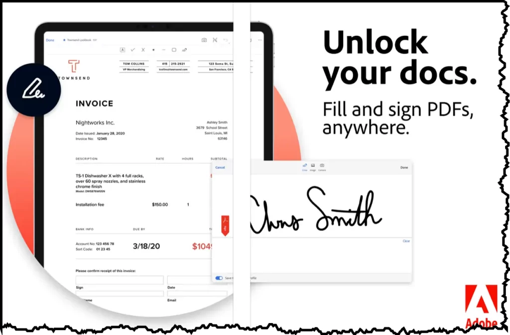 Signing documents on iPhone