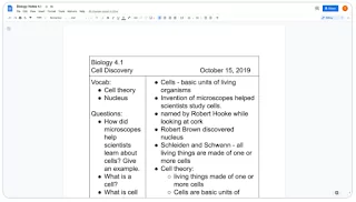 Google Docs activities Google Docs activities