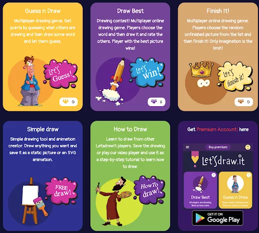 Let's Draw It Free Drawing websites