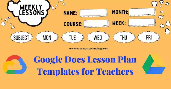 Google Docs lesson plan templates Google Docs Lesson Plan Templates